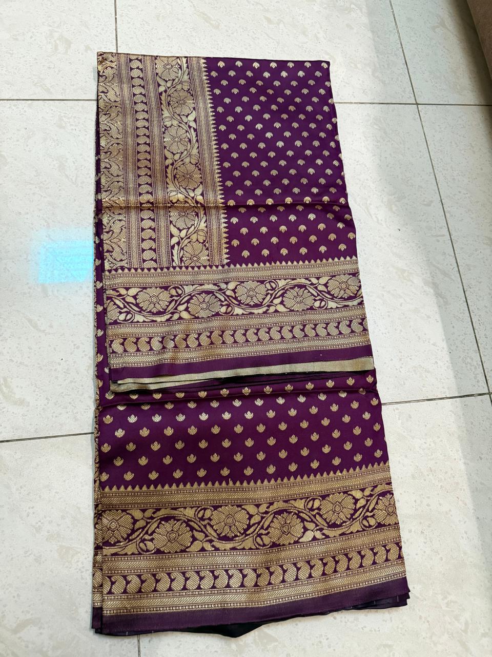 Royal Purple Banarasi Silk Saree